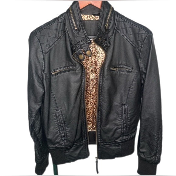 Fake Black Leather Jacket Black Leather Leather Jacket Size 22